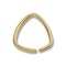 JewelrySupply Triangle Shaped Open Jump Rings - 7mm Gold Plated (10-Pcs)